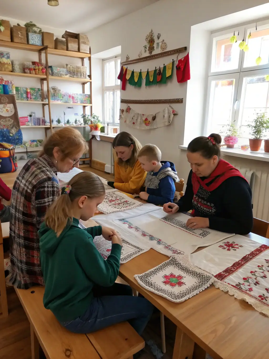 An image of participants attending a workshop on local crafts, highlighting the organization's efforts to promote traditional skills.