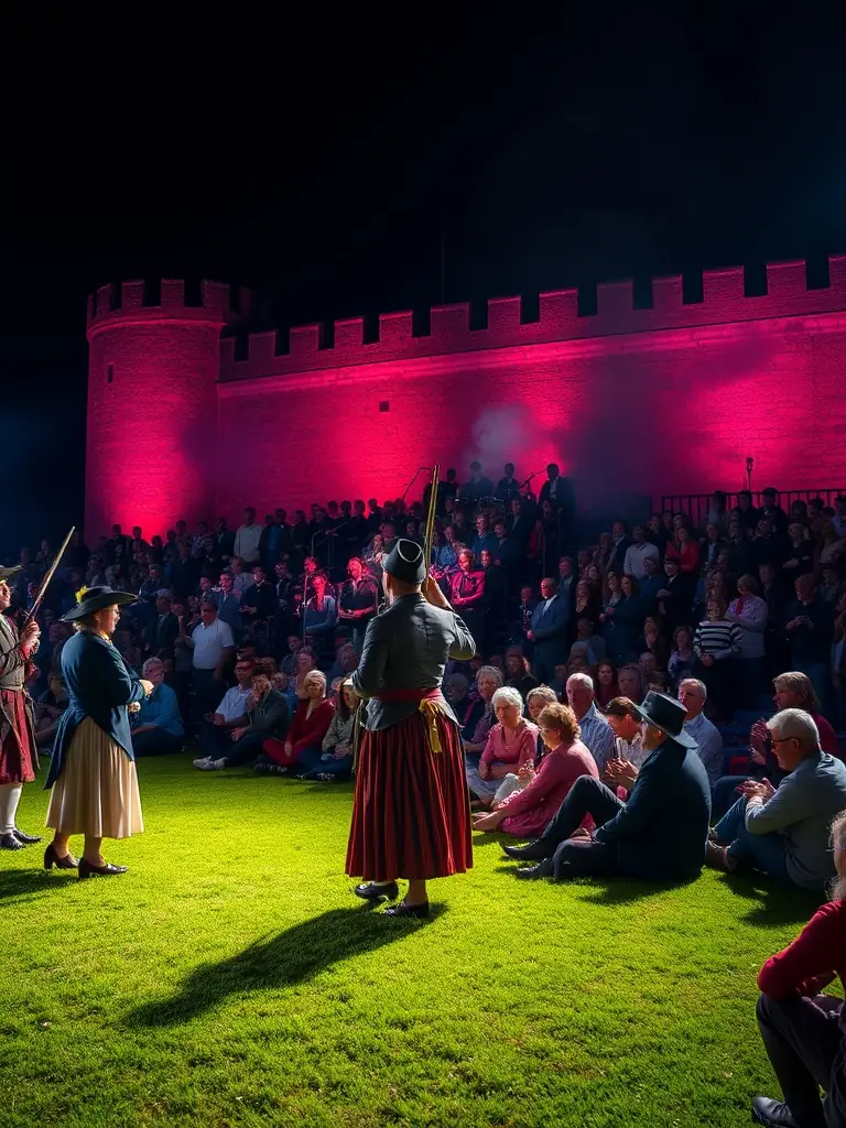 A photograph of a cultural event organized by the association, such as a historical reenactment or a traditional music performance.